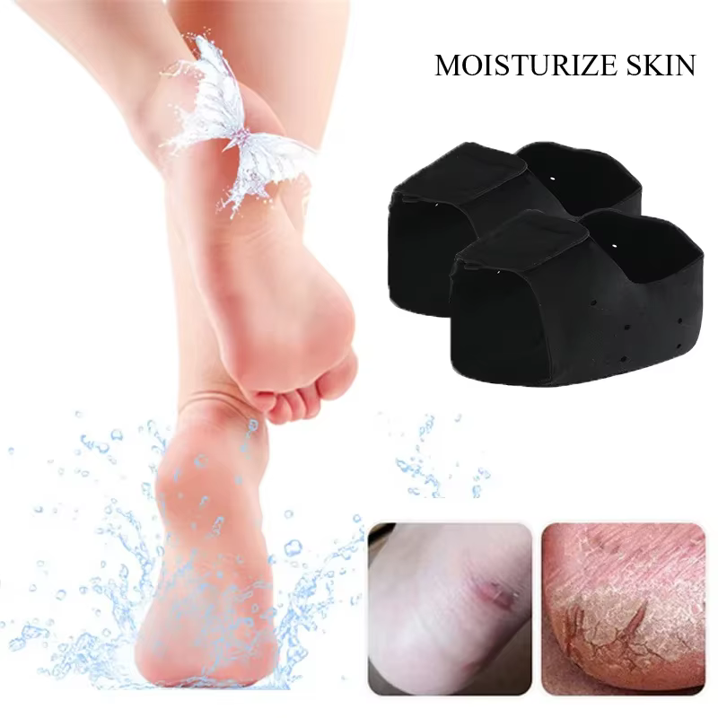 Protecteur de talon en Silicone pour éperons de fasciite plantaire, coussinets de chaussures à Absorption des chocs, bonnet en U, chaussettes demi-mètre, semelles intérieures pour soulager la douleur