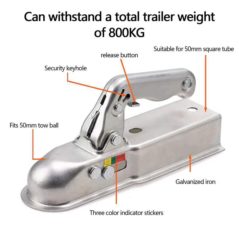 Tête de protection de boule de remorquage, connecteur de remorquage de remorque, pièces de connecteur de remorque pour automobiles, bateau, camion, caravane, camping-cars