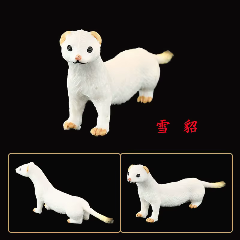 Furet Leone nitive Ornements, Jouet animal de simulation solide, Modèle animal sauvage