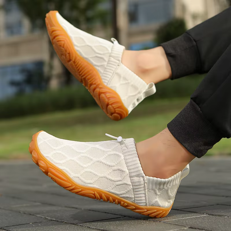 Chaussures pieds nus minimalistes pour hommes, baskets de marche antidérapantes et respirantes en tricot, résistantes à l'usure, légères