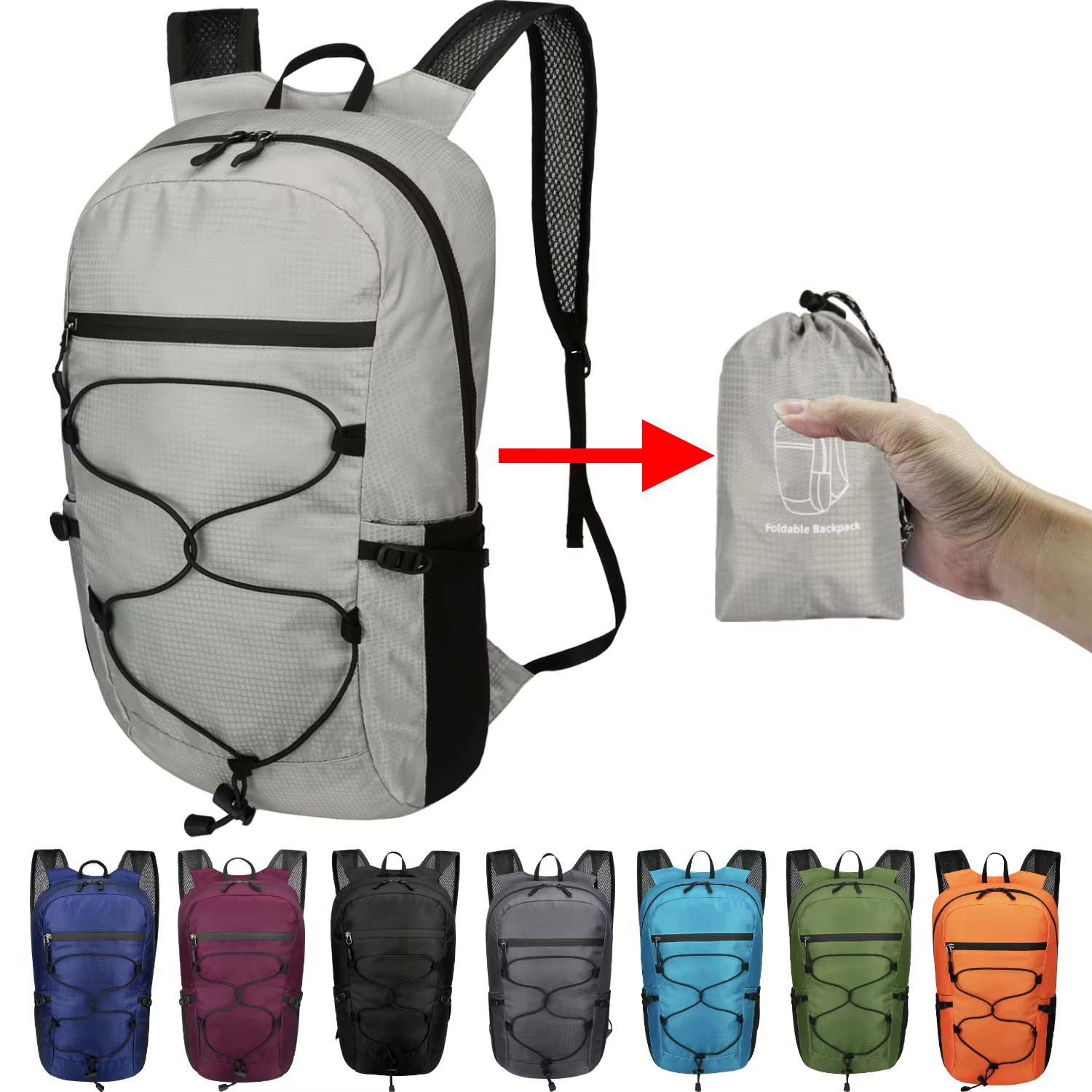 Sac à dos pliable Portable sac d'alpinisme pliant ultraléger escalade en plein air cyclisme voyage sac à dos randonnée sac à dos