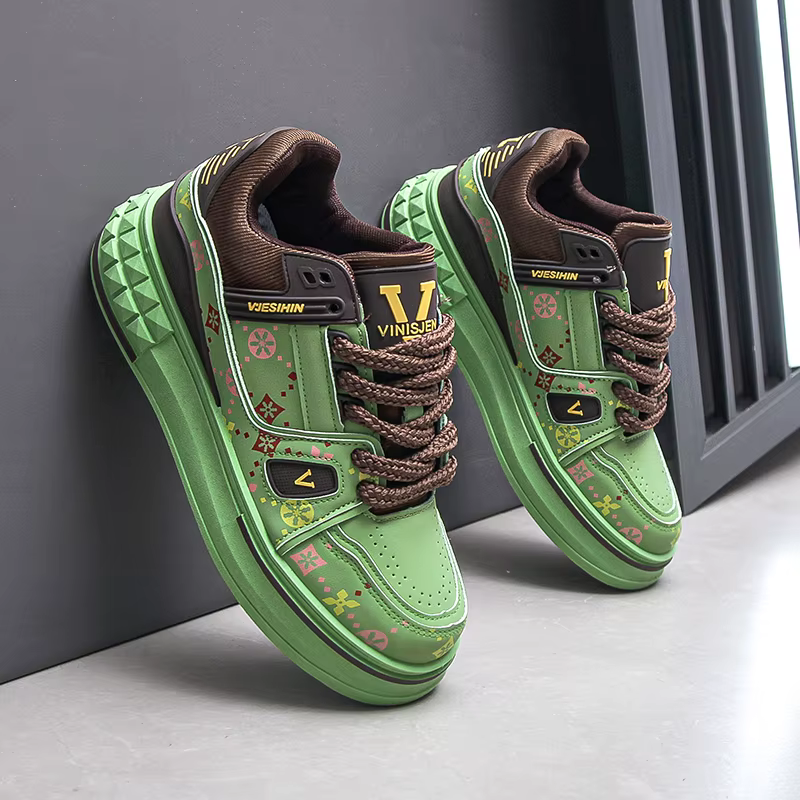 Chaussures légères et respirantes en maille de couleurs mélangées pour hommes