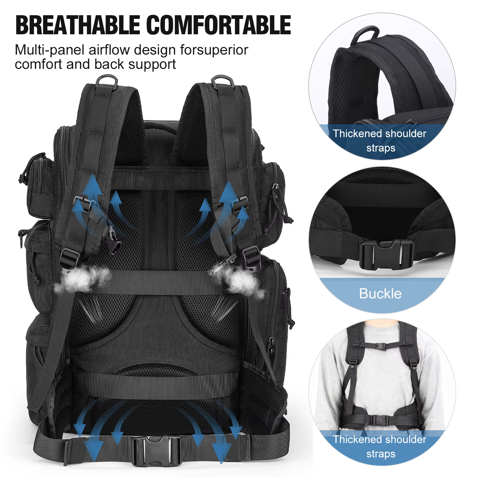 Sac à dos tactique militaire 50L pour hommes