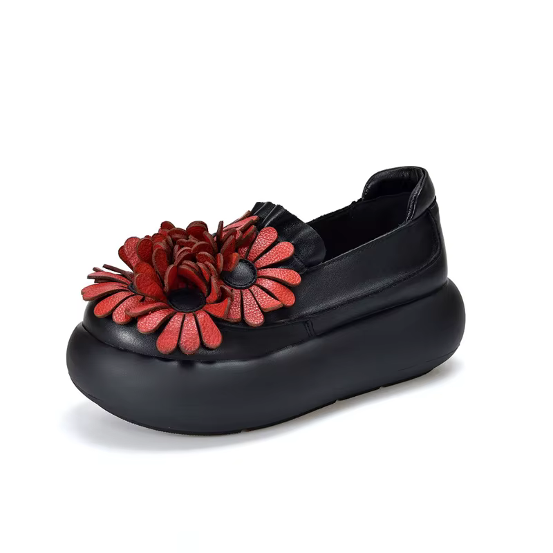 Chaussures en éponge à semelles épaisses pour femmes