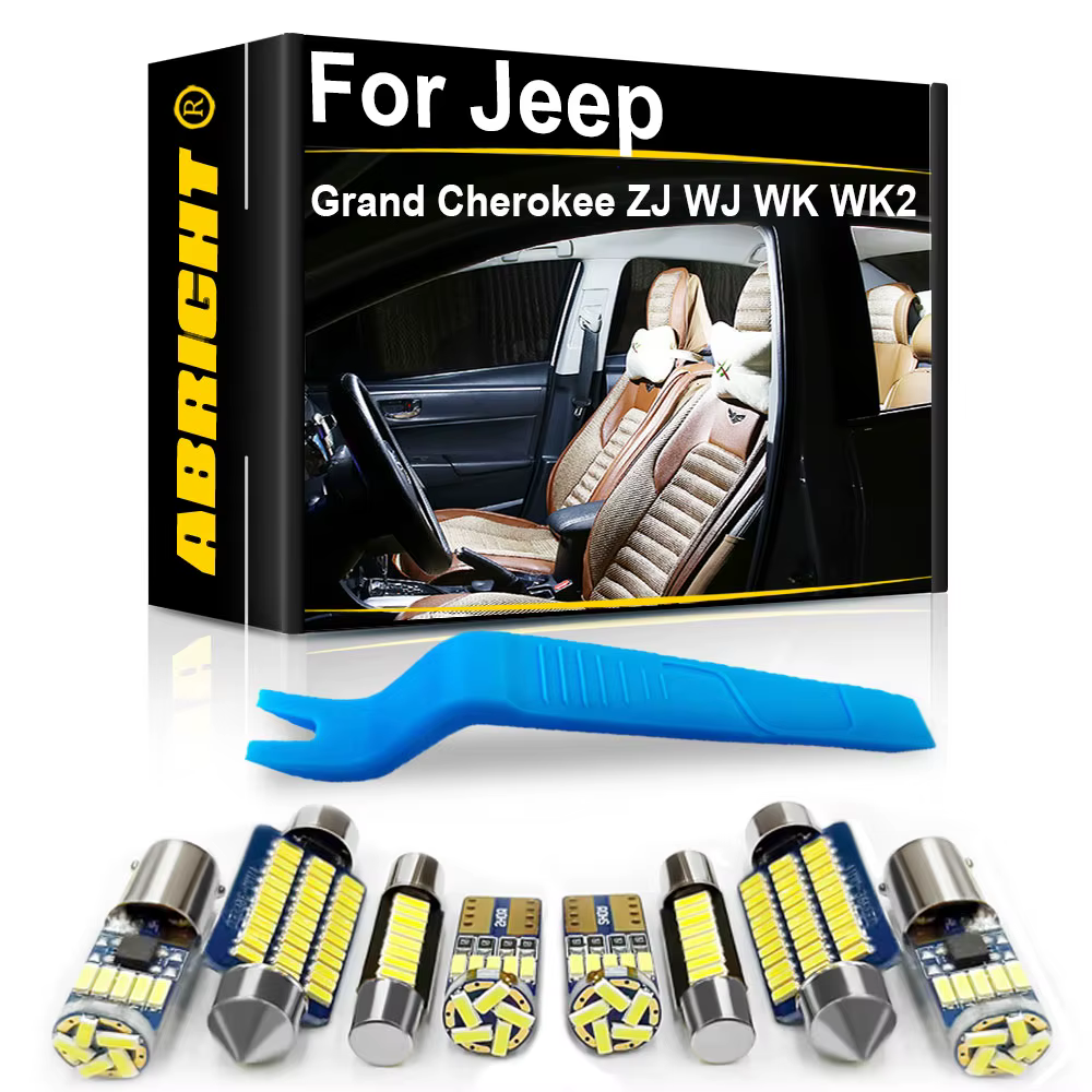 Pour Jeep Grand Cherokee ZJ WJ WK WK2 1993 2004 2008 2012 2014 2015 2018 2019 2021 accessoires de lumière intérieure LED de voiture partie Canbus