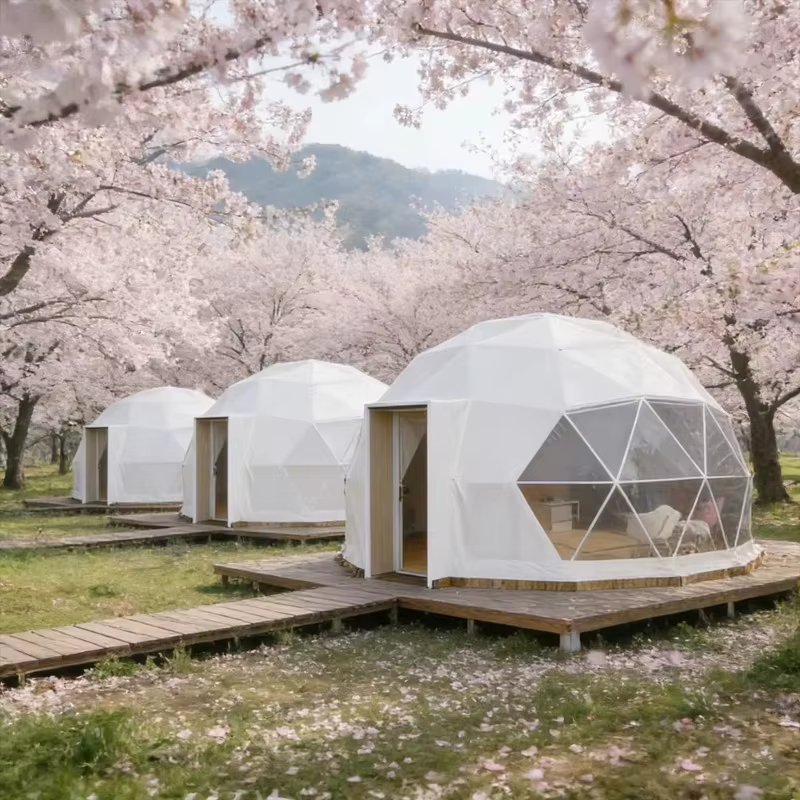 Tentes dôme modulaires préfabriquées pour hôtels