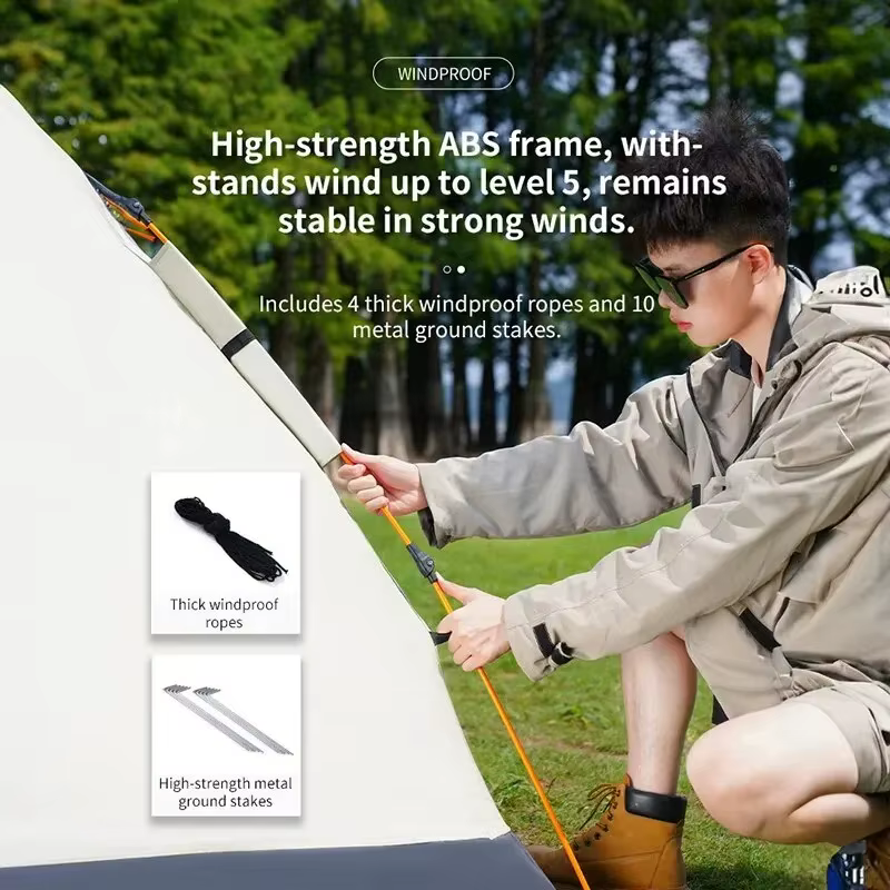Tentes de camping en plein air, tentes instantanées pour voyages en voiture, tente d'urgence pour 2 personnes, tente familiale imperméable