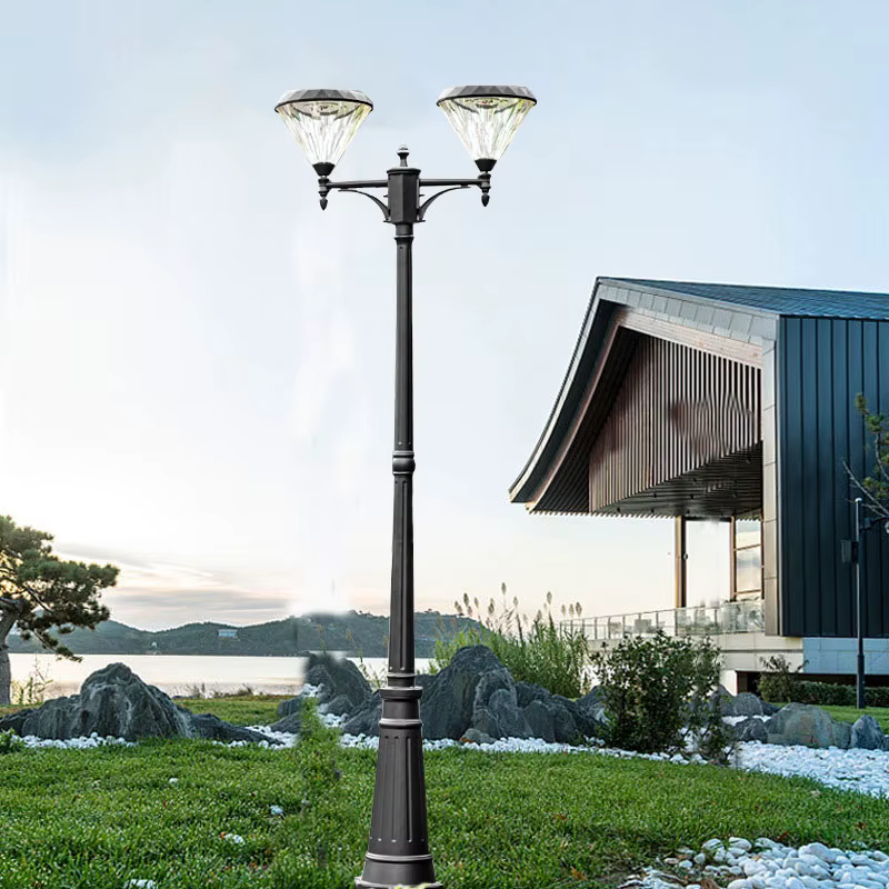 Réverbère étanche de style européen, lampe de jardin rétro, extérieur, villa, pelouse, ingénierie, haut pôle, paysage, H 2.6m
