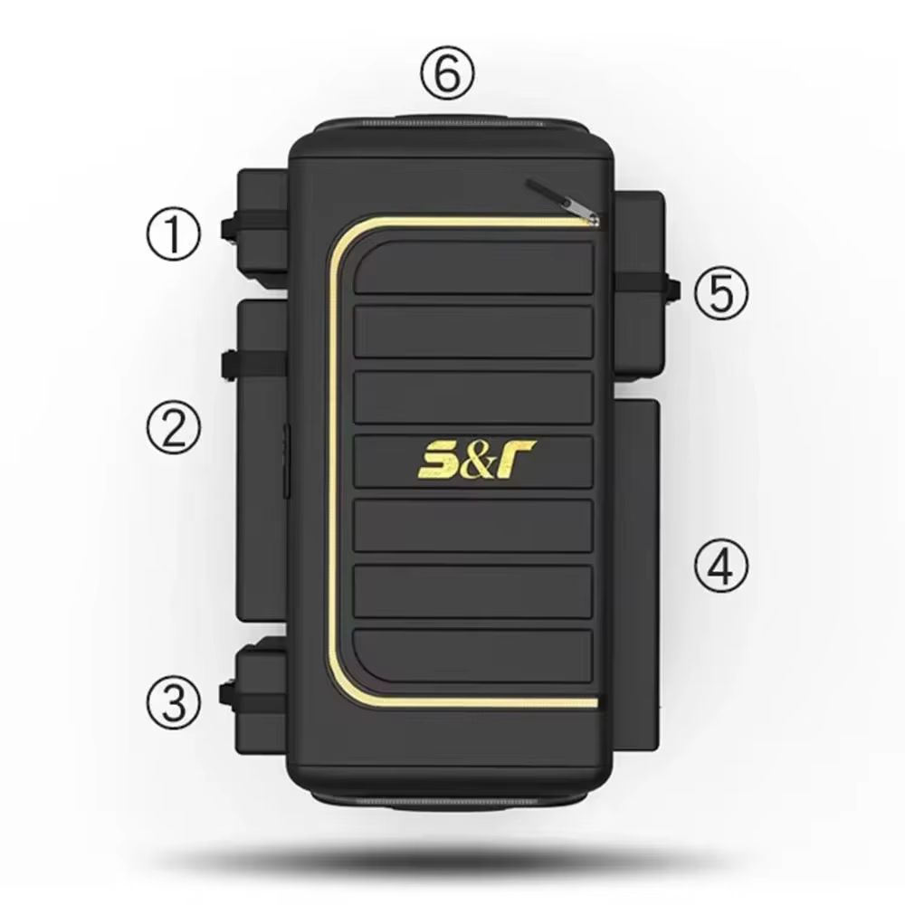 Organisateur de rangement de coffre de voiture avec couvercle, organisateur universel de coffre de voiture, boîte de rangement de 70l, organisateur pliant en tissu Oxford