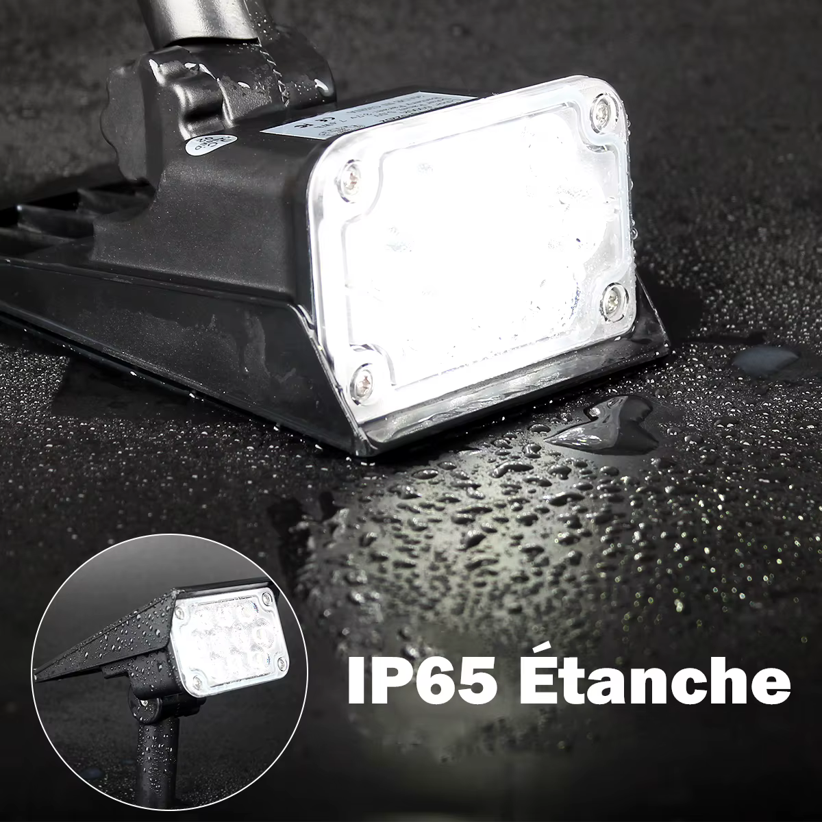Projecteur solaire réglable conforme à la norme IP65