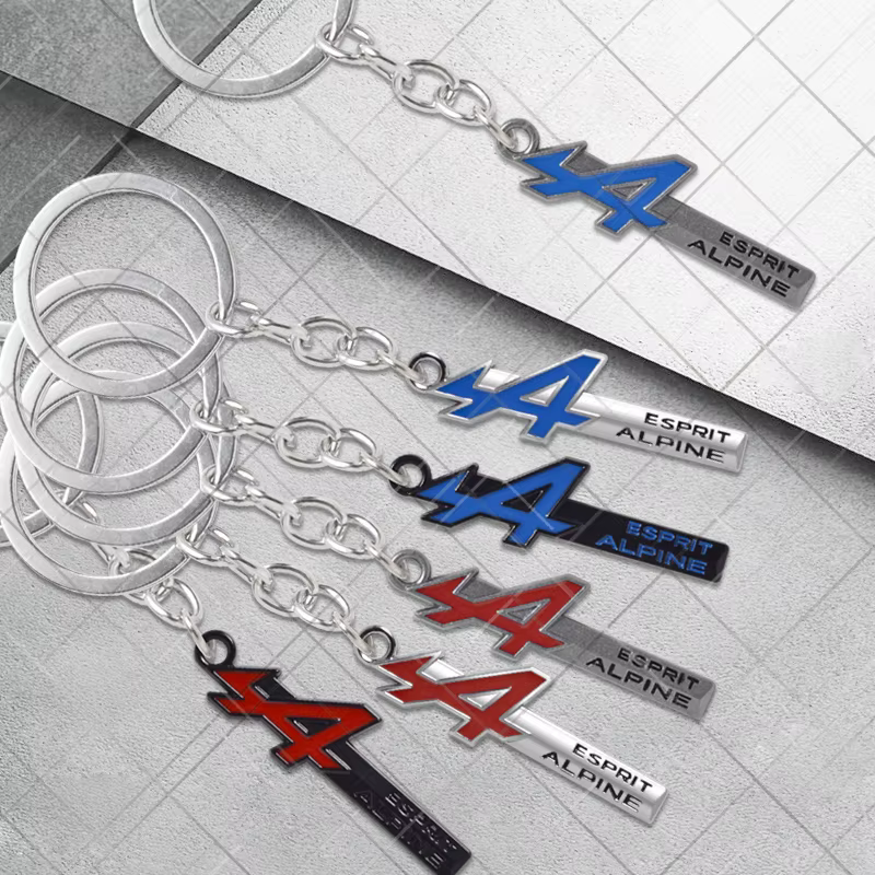 Porte-clés en métal pour Logo Alpine Esprit Duster scénique Megane GT Clio RS Captur Kwid Kadjar