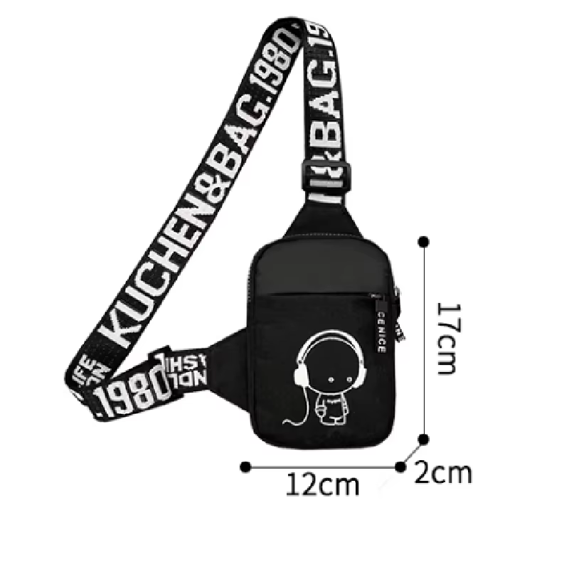 Sac de poitrine tendance unisexe pour trajets quotidiens