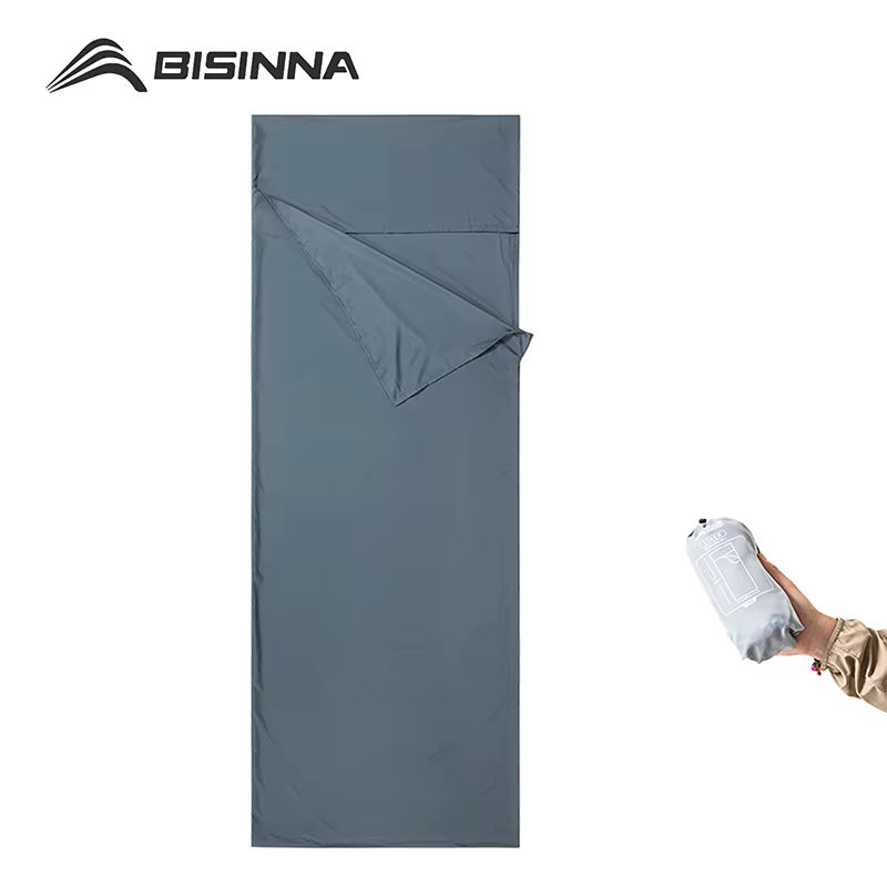 BISINNA – sac de couchage portable avec taie d'oreiller, sac de couchage ultraléger en Polyester Pongee pour Camping, voyage, hôtel, 220x80cm