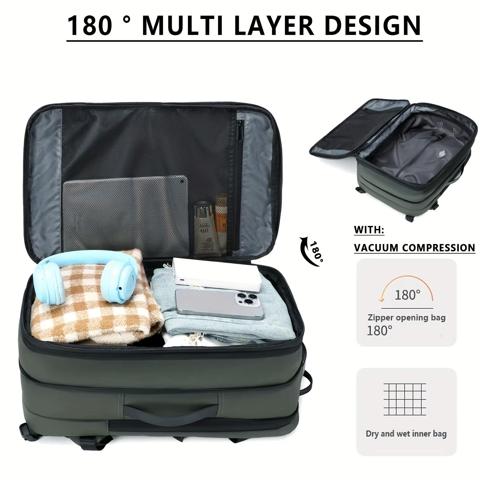 Nouveau sac à dos de compression sous vide grande capacité