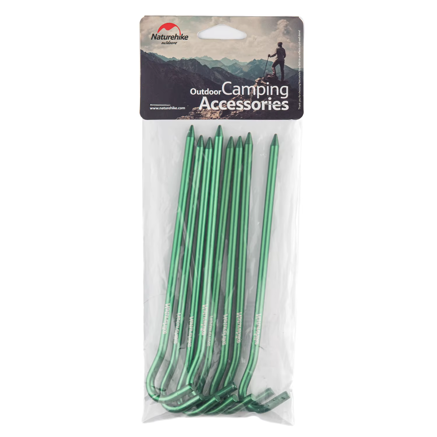 Naturehike – Lot de 8 piquets de tente de camping pour extérieur