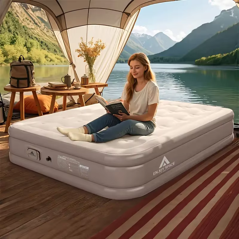 DOTWISE PVC tente gonflable matelas de couchage 40CM tapis de lit de Camping pompe intégrée
