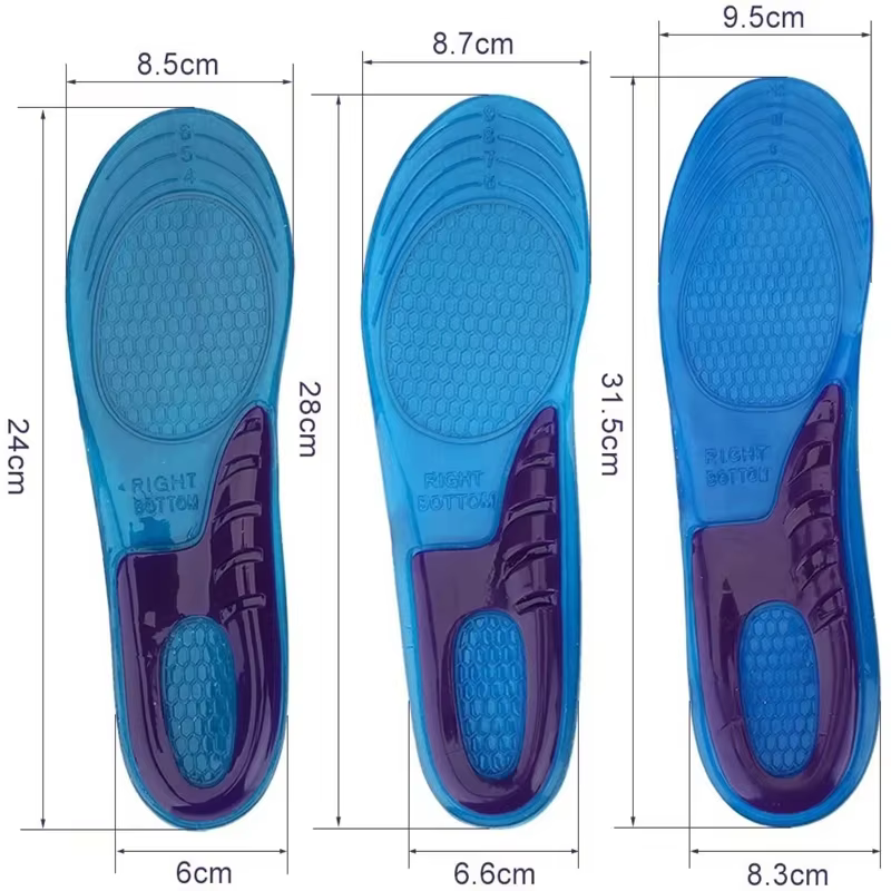 Semelles intérieures en Silicone GEL pour chaussures, Support orthopédique de la voûte plantaire, Inserts de chaussures souples, modèle de Sport antidérapant pour hommes et femmes, semelle de chaussur