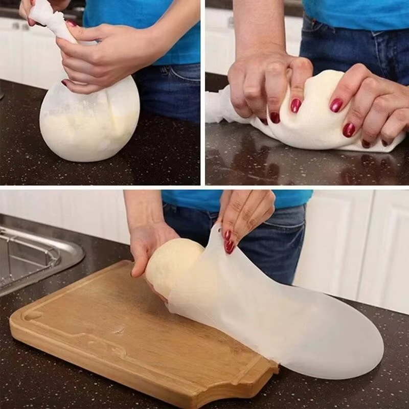 Sac de pétrissage de pâte en Silicone de qualité alimentaire, sac de pâte à pétrir en Silicone, sac de mélangeur de farine, mélangeur de pâte polyvalent pour pain, pâtisserie, Pizza