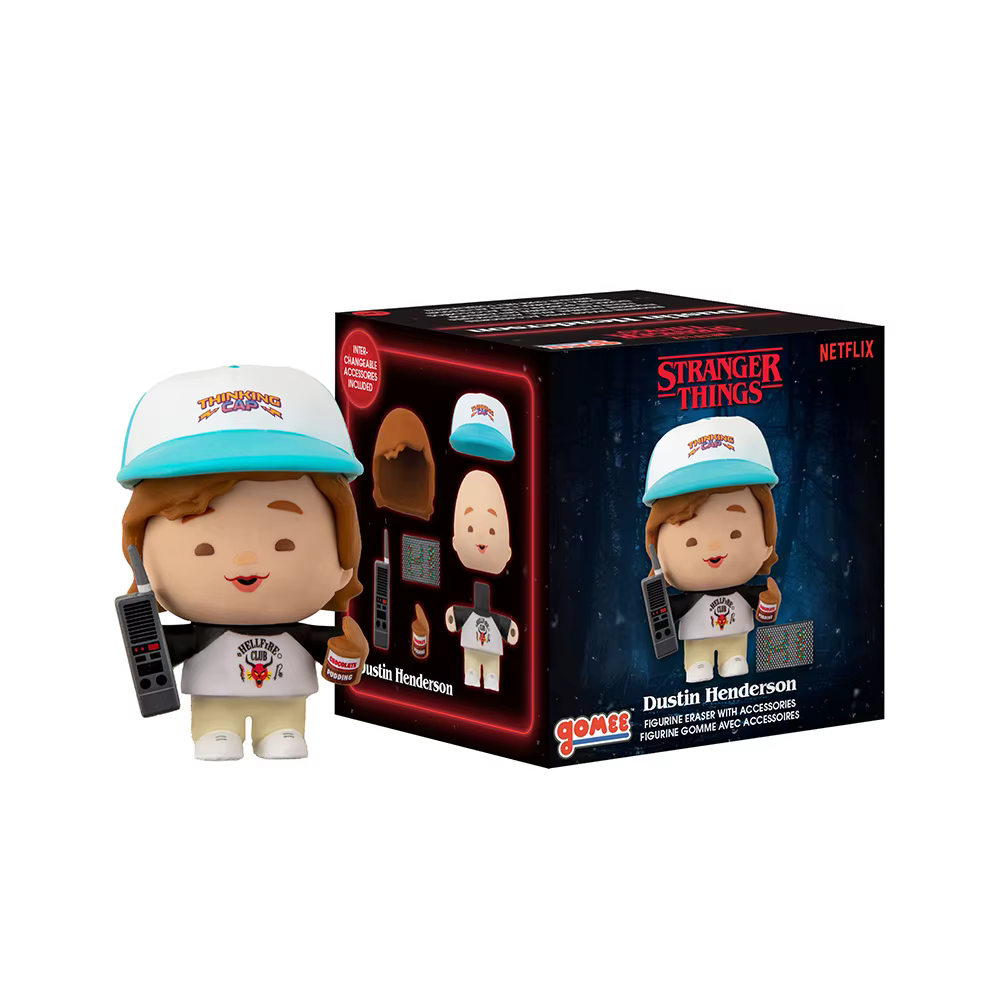 Gommes fantaisie officielles Stranger Things, 1 pièce, design de dessin animé mignon, souples et résistantes à la casse, fournitures d'écriture et de dessin
