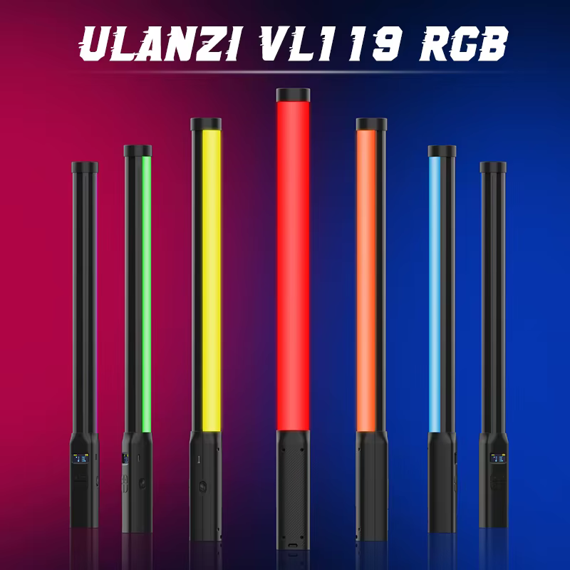 Ulanzi VL119 bâton lumineux coloré RGB portable 19.68 pouces baguette lumineuse LED portable CRI 95 + 2500K-9000K lampe de Studio de photographie