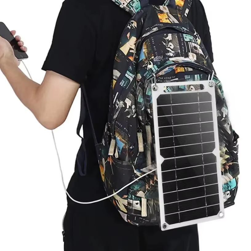 Pour l'urgence extérieure USB 5-35W chargeur Portable étanche panneau solaire peut être fixé sac à dos pour la