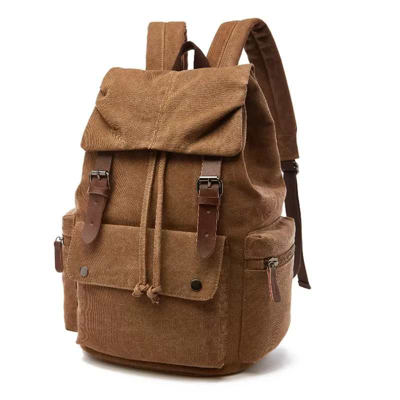 Sac à dos en toile vintage pour ordinateur portable pour hommes et femmes, sacs à dos de voyage, antivol, école, mode