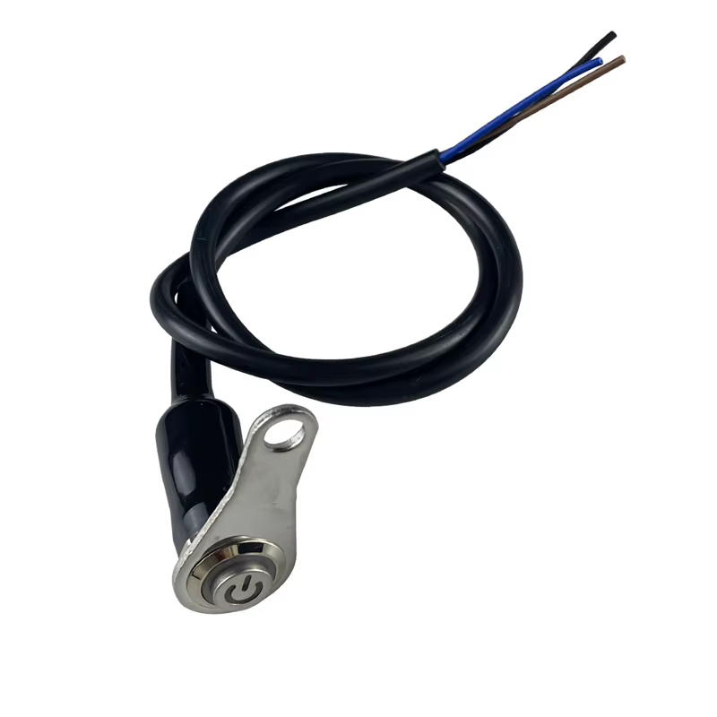 LED interrupteur marche + arrêt guidon montage en alliage d'aluminium étanche 12V antibrouillard lampes moto klaxon bouton poussoir interrupteur