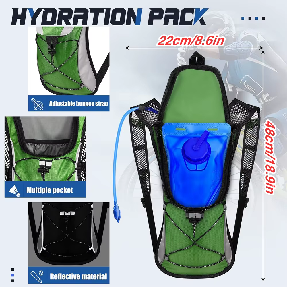 1 pièces sac d'hydratation léger isolation eau sac à dos sac à dos vessie sac cyclisme vélo vélo/randonnée escalade pochette