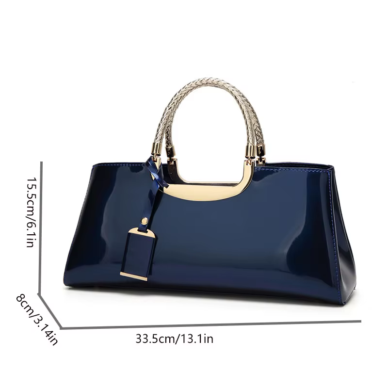 Nouveau Sac Bandoulière Tendance en Cuir Verni Brillant 2026, Sac à Main Simple et Polyvalent, Sac de Soirée pour Femme
