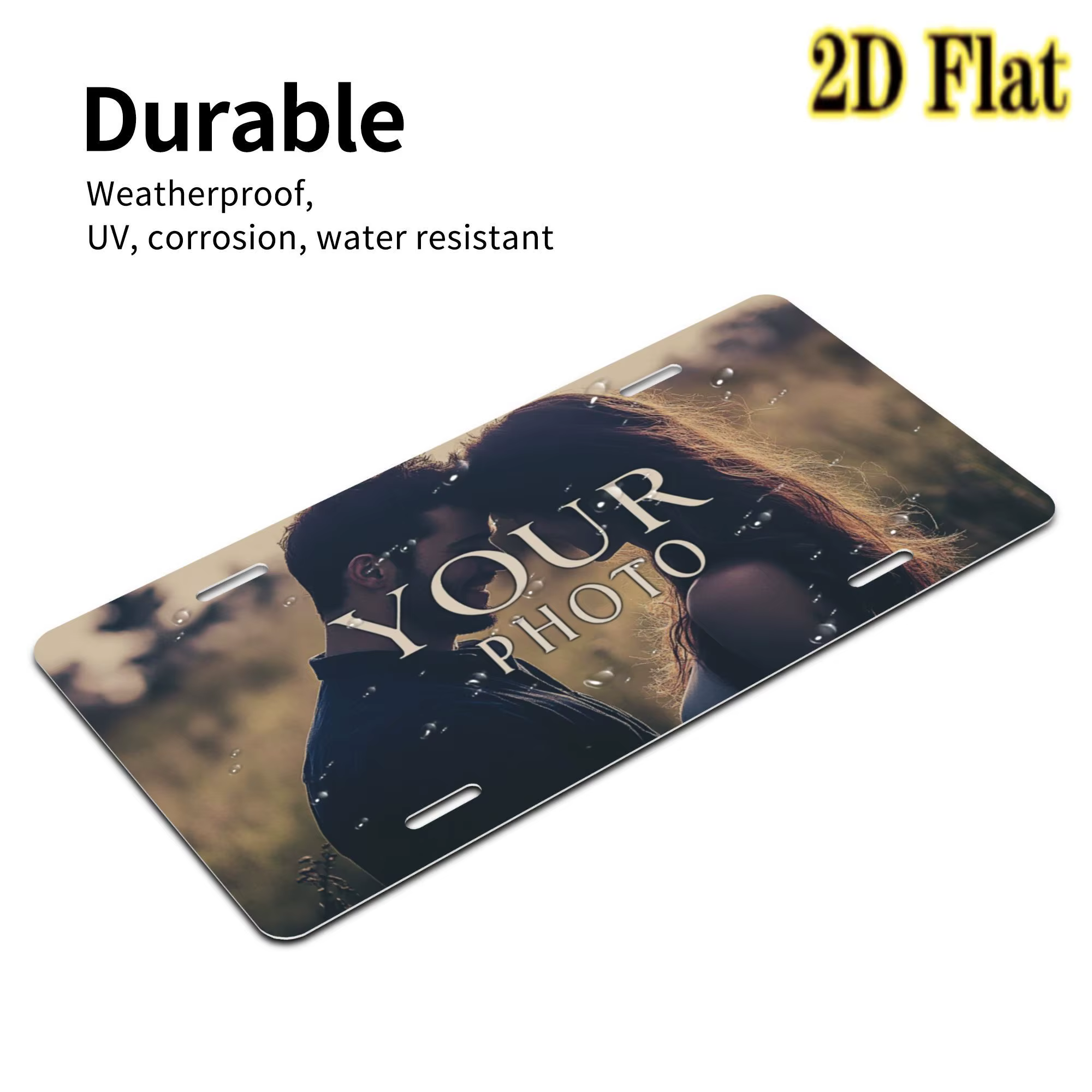 Support de plaque d'immatriculation personnalisé, 126 pouces, avec design photo sur mesure - un accessoire de voiture élégant pour les amoureux des animaux et des passionnés de voitures