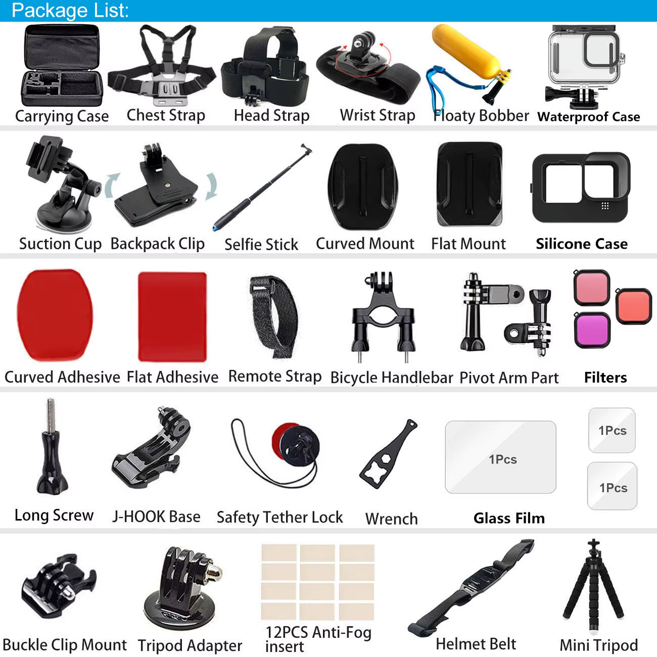 Kit d'accessoires pour Gopro Hero 13 12