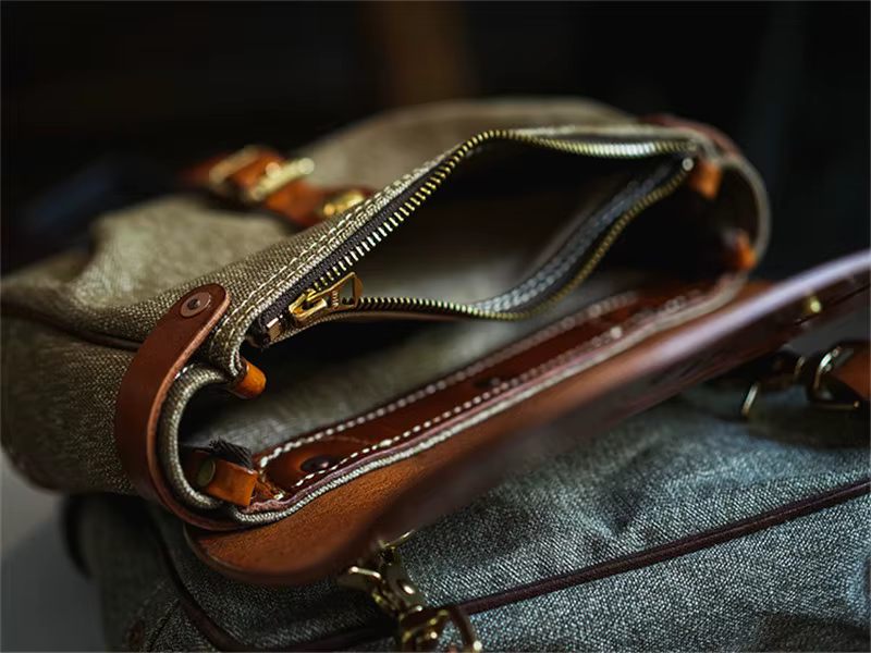 Sac à bandoulière en cuir véritable pour hommes