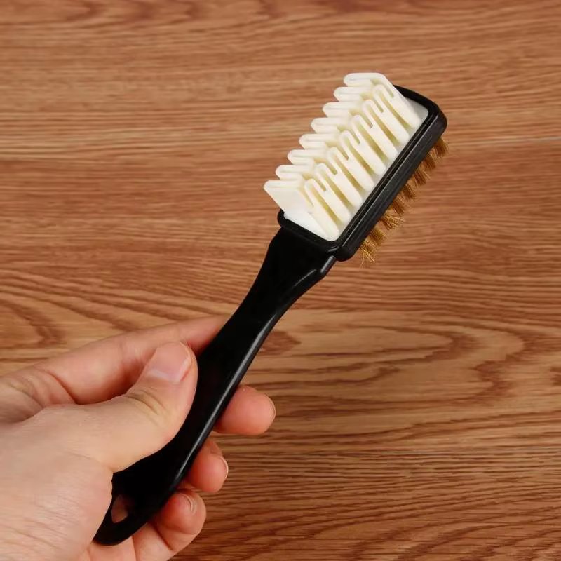 Kit de brosse de nettoyage pour chaussures 2 en 1 à double extrémité avec gomme - Plastique durable pour bottes en daim