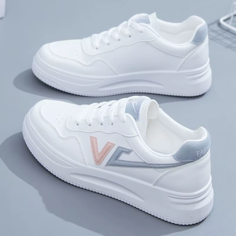 Baskets basses pour femmes, Surface en cuir respirant, légères, fond souple, chaussures plates de sport, nouvelle collection été, chaussures en maille aérée