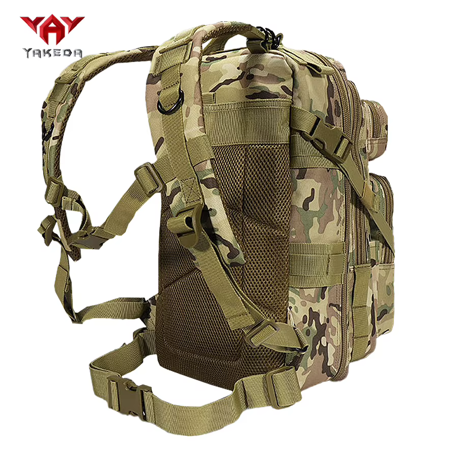 YAKEDA 26L Sac à dos de sport multifonctionnel Polyester 600D Matériau résistant aux déchirures et à l'usure avec poches multicouches