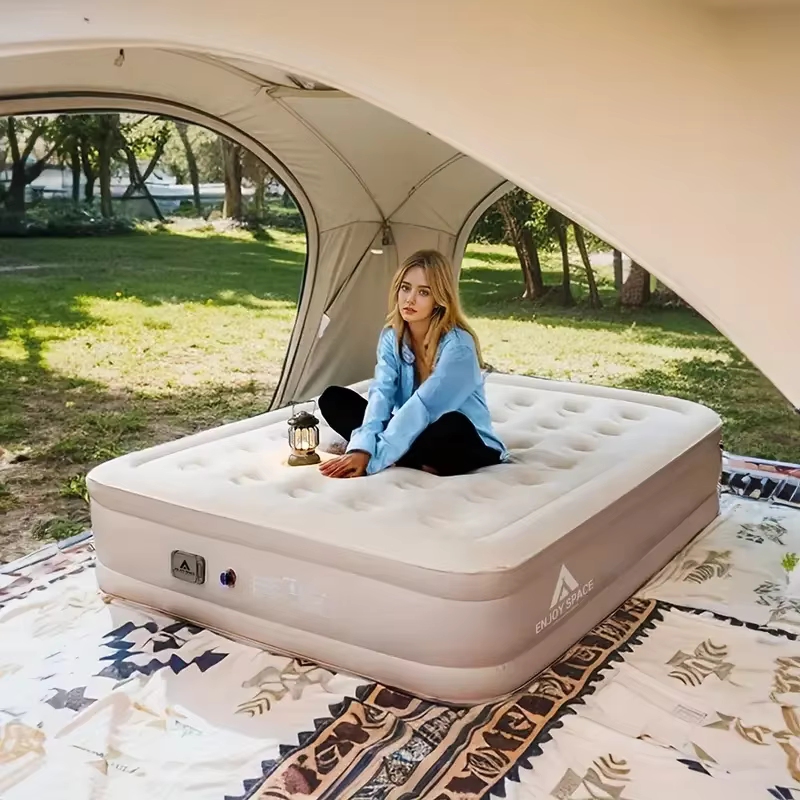 DOTWISE PVC tente gonflable matelas de couchage 40CM tapis de lit de Camping pompe intégrée