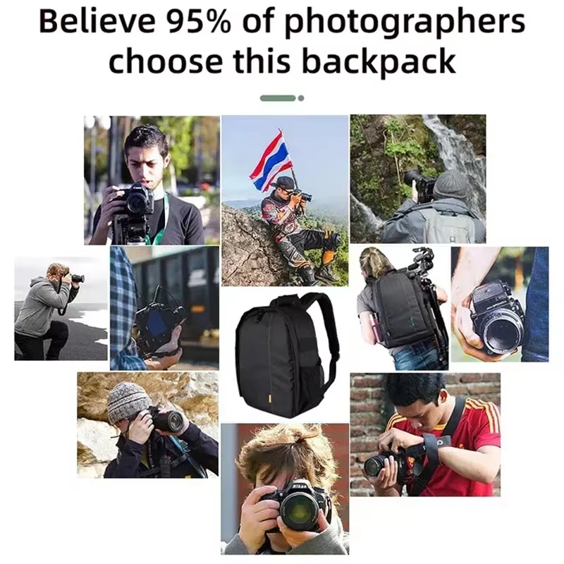 Sac à dos étanche pour appareil photo extérieur