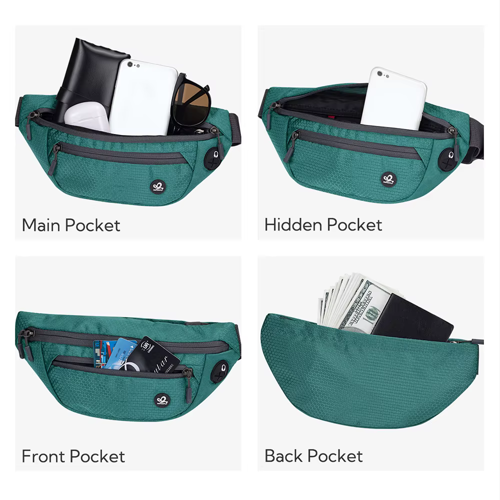 WATERFLY Bum Bag Sport Petit Sportif Unisexe Sac de Taille Élégant Léger Hipbag pour Voyage en Plein Air Randonnée