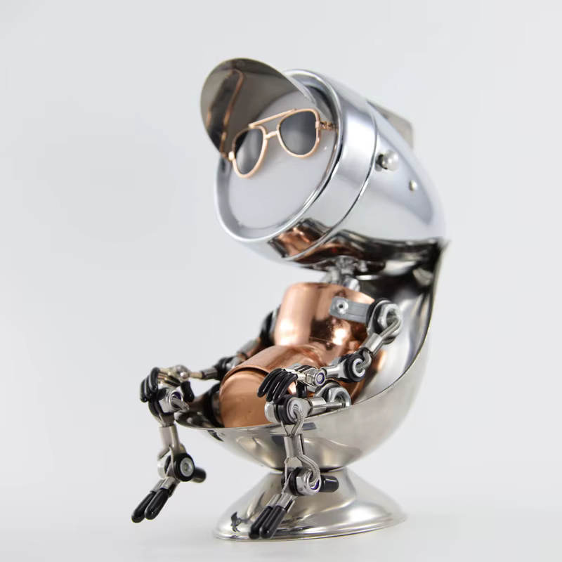 Lampe d'ambiance Robot Punk en métal