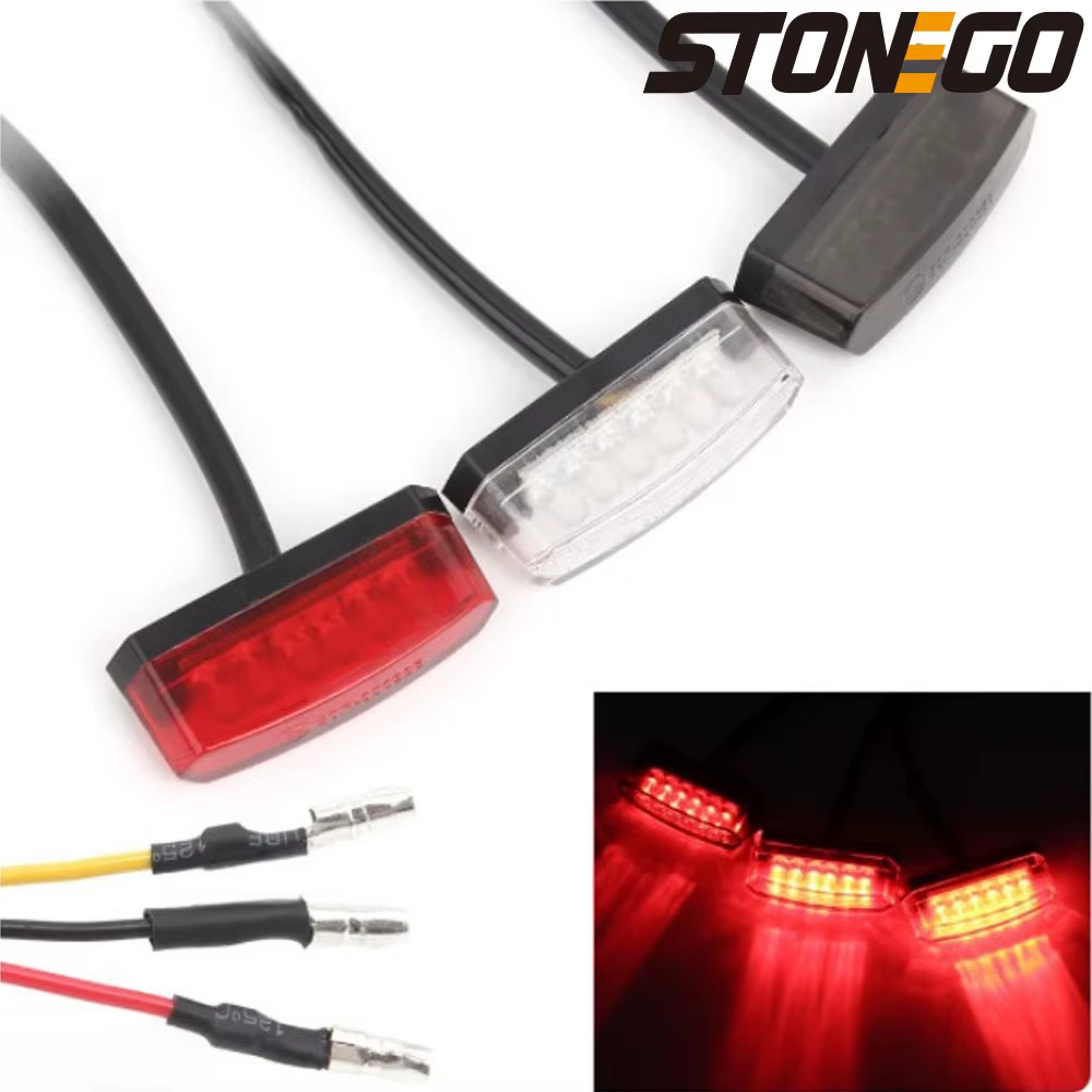 Lumière LED de Plaque d'Immatriculation, Planner, enquêter Arrière de Frein, Clignotant, Pit Bike, Universel, Stop Arrière, Lampe Décorative de Moto