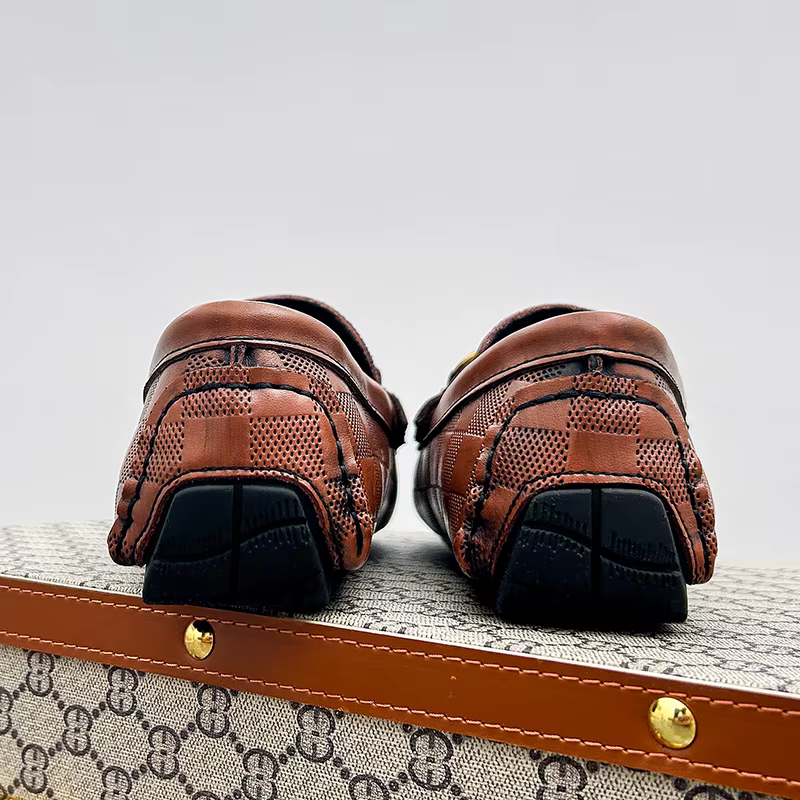 Homme chaussures en cuir chaussures décontractées pour homme de luxe cousu à la main mode appartements été respirant en plein air mâle sans lacet mocassins concepteur