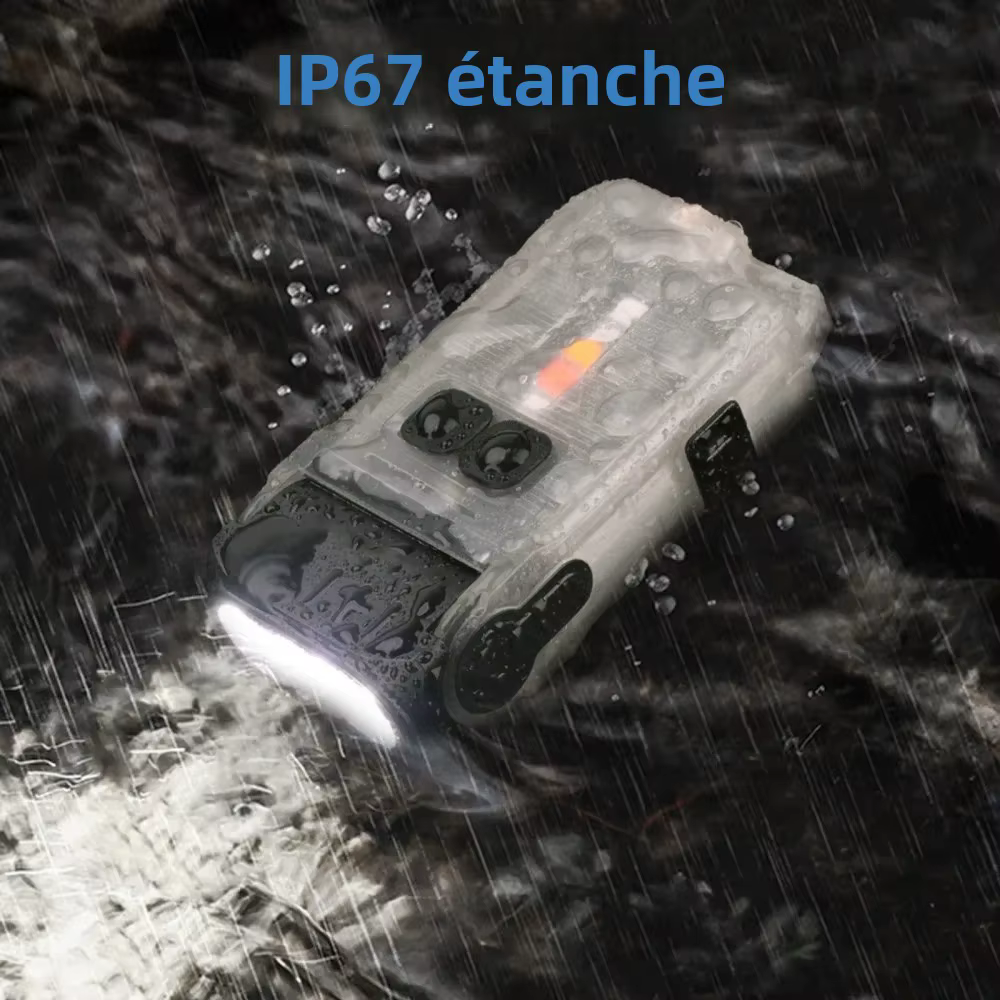 BORUiT V15 1200LM porte-clés LED lampe de poche EDC type-c