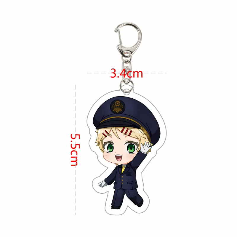 Porte-clés en acrylique avec personnages de dessins animés Black Butler, Sebastian Ciel, accessoires pour téléphone, sac, à suspendre, pour un ami