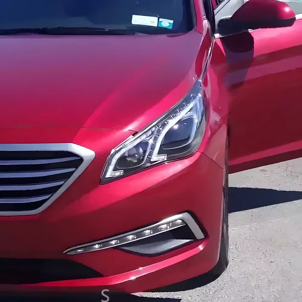 Lampe avant de voiture modifiée pour Sonata 9 2015 – 2018, mise à niveau Benz E Styling, assemblage de phares Led automobiles, accessoires d'objectif de projecteur