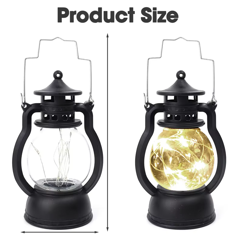 LED rétro lampe Portable Camping en plein air lanterne dynamique flamme lumière alimenté par batterie tente