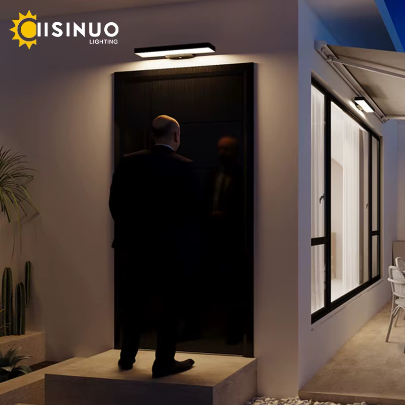 LED crépuscule à l'aube capteur de mouvement lumières extérieures appliques murales
