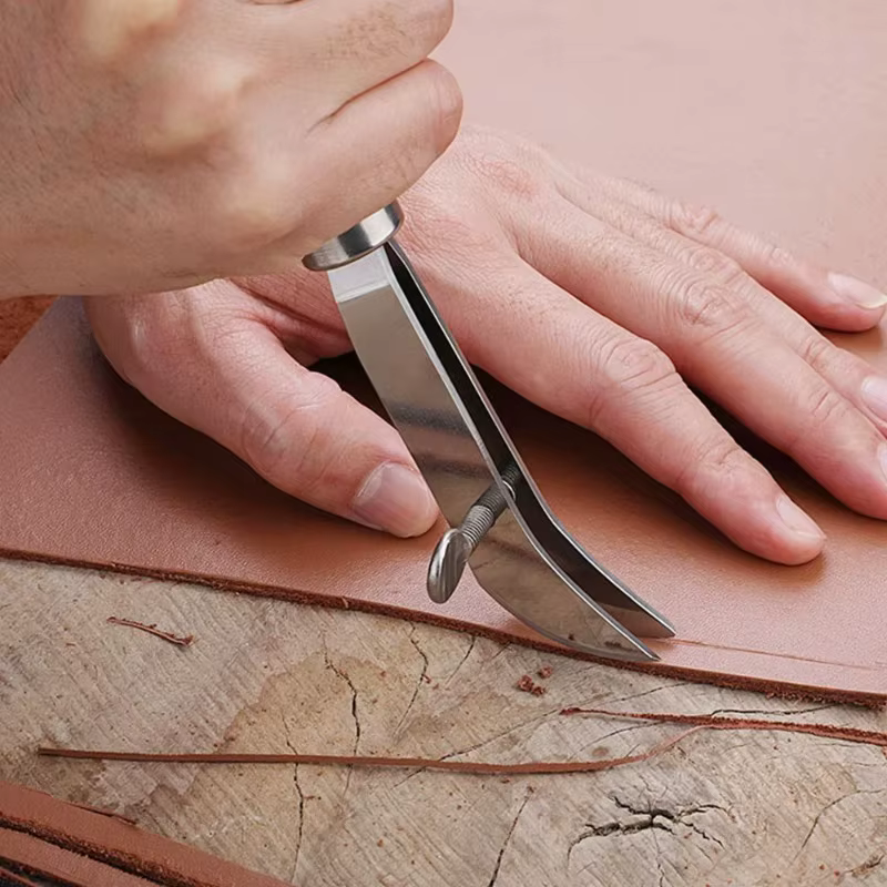 Outils en cuir, coupe réglable, bricolage, sertisseuse faite à la main, dispositif de rainurage et de rainurage, support de bord, coupe artisanale