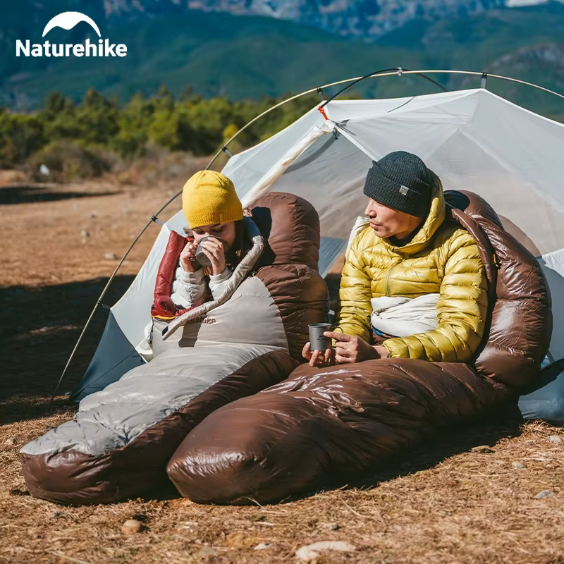 Naturerandonnée Snowbird sac de couchage 650FP duvet de canard chaud Camping en plein air coupe-vent 20D Nylon