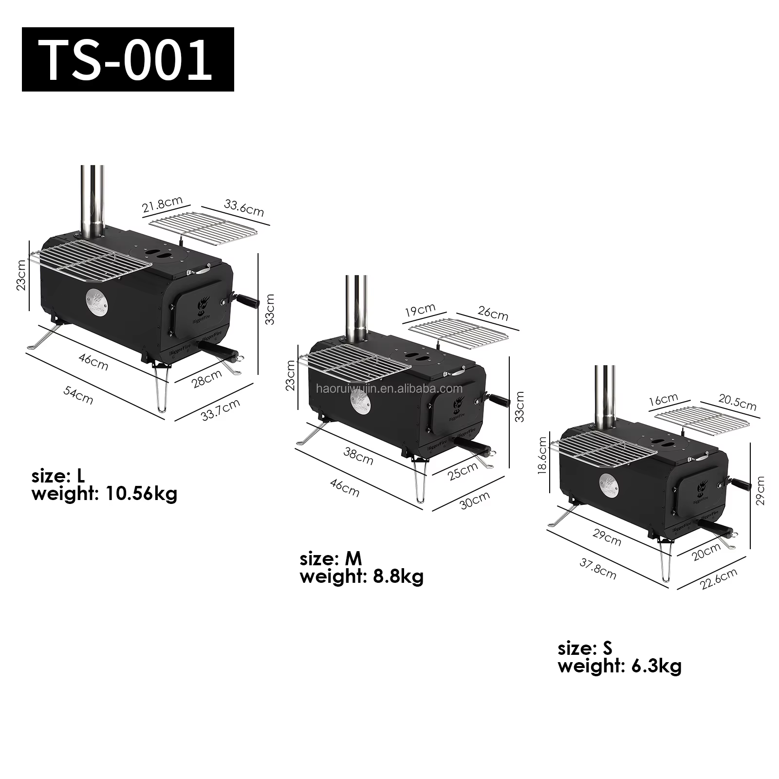 Mini poêle de tente cloche Portable pliable