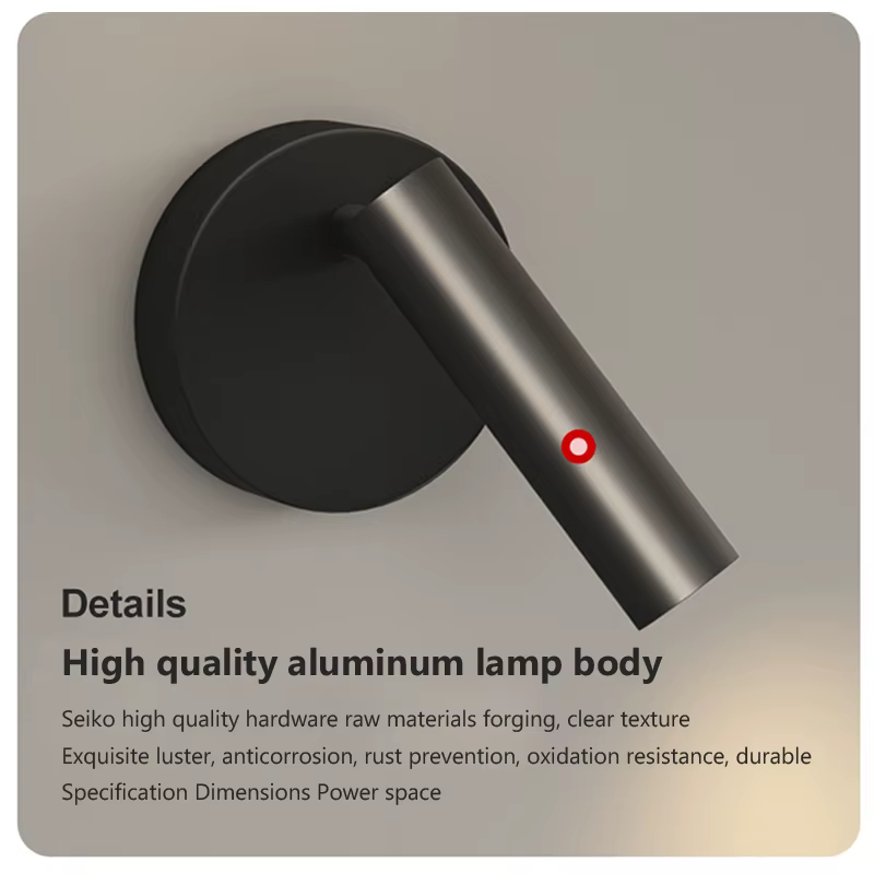 Applique murale LED moderne lampe de chevet pour couloir chambre hôtel nuit livre lampe réglable Rotation applique murale 5W lampes arrière LED